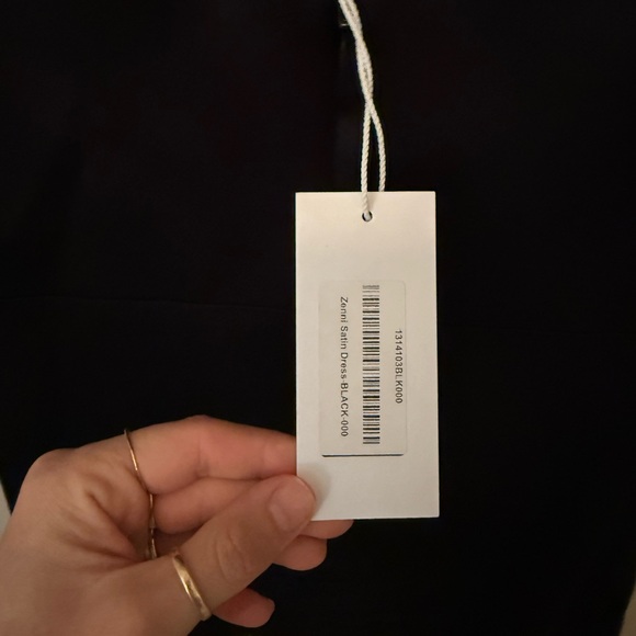 Reformation Zenni Black Satin Mini Dress - Picture 9 of 10